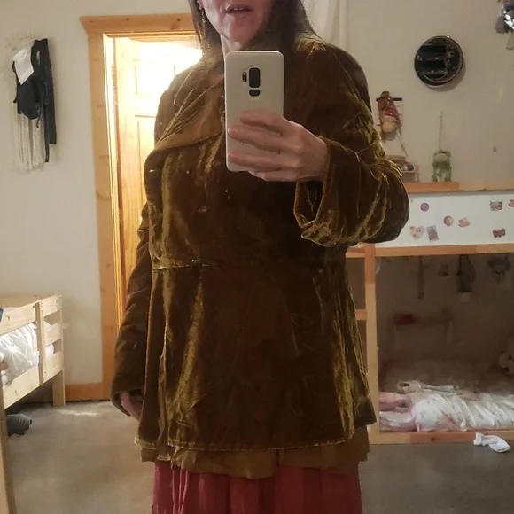 Free People Faye Velvet Jacket  Tobacco - Picture 7 of 8